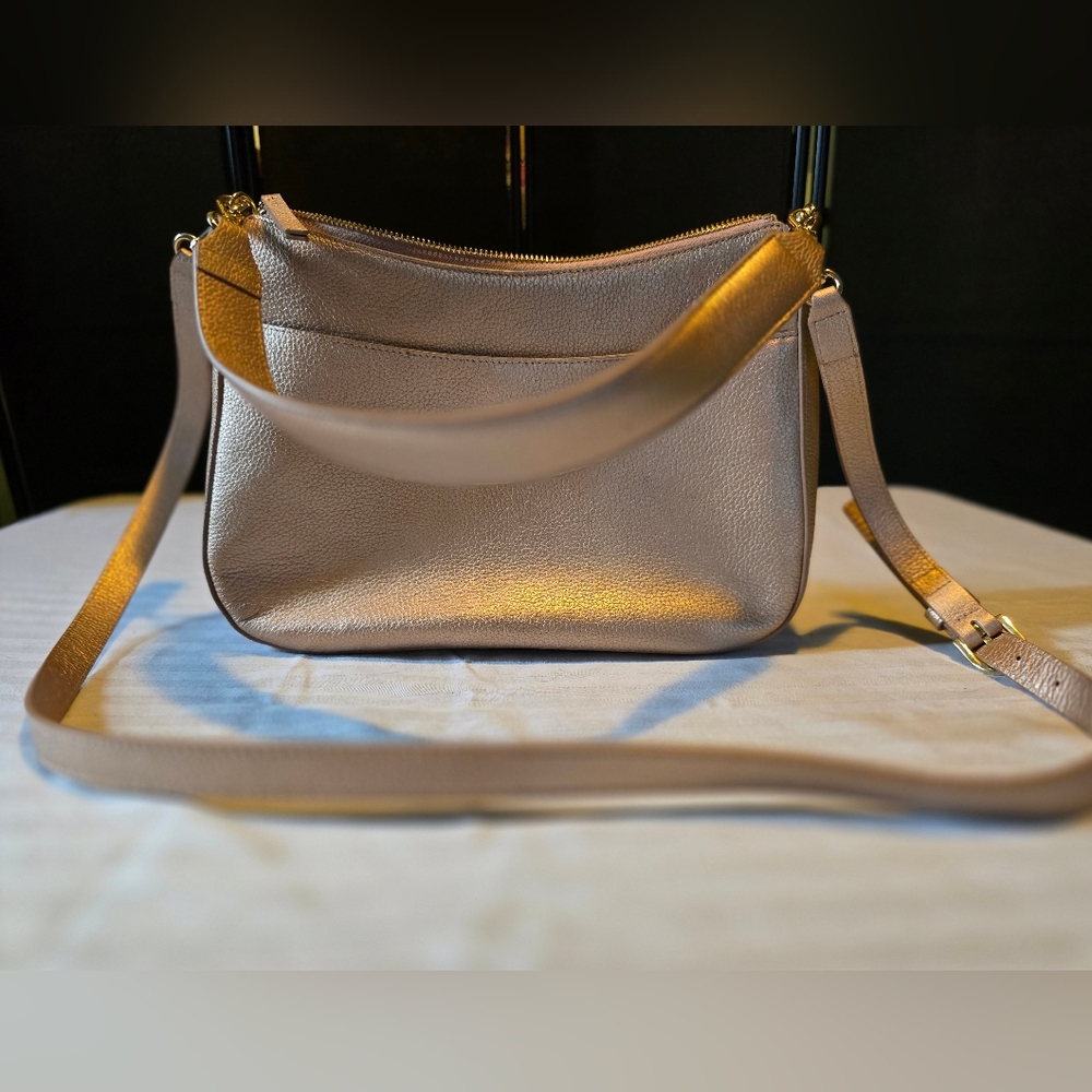 Nordstrom Rose Gold Shoulder Bag with Minimalist Design
